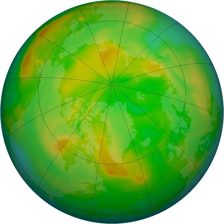Arctic ozone map for 01 June 2008